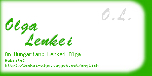 olga lenkei business card